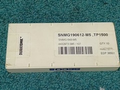 (10) Seco Carbide Turning Insert SNMG190612-M5 TP1500 Indexable Inserts