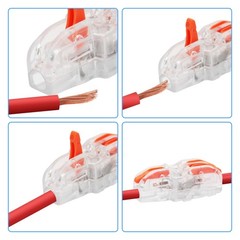 Litoexpe 10 Pcs 1 in 3 Out Mini Electrical Wire Connectors, Nylon Compact Spl…