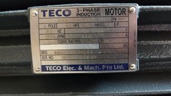 NEW TECO 20HP 1770RPM 3 PHASE 480V INDUCTION ELECTRIC MOTOR AEEAKBCAK 256T Frame
