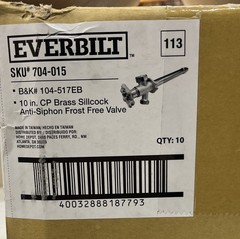 Everbilt Anti-Siphon Sillcock Brass 1/2″ x 10″ 104-517EB For Garden Hose