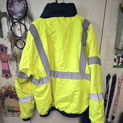 M-Safe by Majestic High-Visibility Reflective Hooded Jacket Yellow/Gray/Black 3X