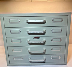 NEUMADE 5-Drawer STACKABLE Photography Metal File Cabinet 15.5” W x 13”H x 13”D
