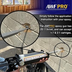 AWF PRO Extended-Set Two-Component Epoxy 20.2 oz, Applicator Gun Included