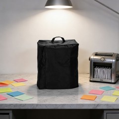 Paper Shredder Cover in Black Oxford Fabric with Design