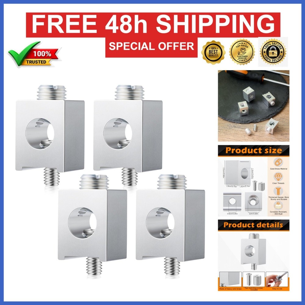 Blulu 4 Pieces #4-2/0 Neutral Lug Kit Aluminum Grounding Lugs