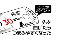 13134 Shinwa Sokutei Pickup Scale Silver cm Display Top and Bottom 1mm Pitch