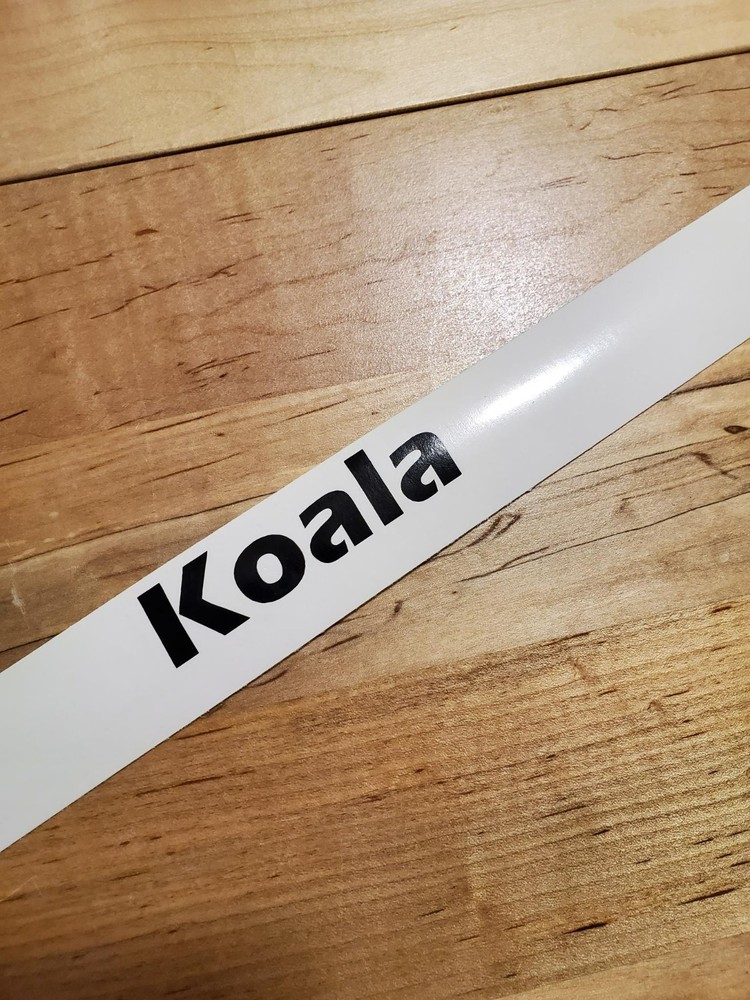 Koala decals stickers rv nickname camper (2) PAIR Gloss BLACK 8″ FAST USA