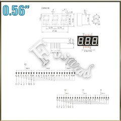 Seven 7 Segment LED Display 0.56″ 0.36 Inch Red 1 2 3 4 Digits Anode Cathode