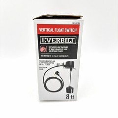 Everbilt EBPBV Vertical Float Switch for Sump Sewage Pump 8ft Piggyback Plug