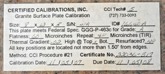 Starrett 653G Granite Surface Plate Indicator Comparator Stand 8x12x2″ Grade A
