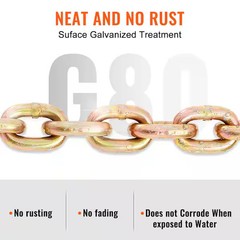 Transport Binder Chain 4,900 lbs. Load Capacity G80 Tow Chain 5/16 in. x 20 ft.
