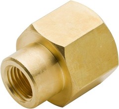Brass 3/8 Inch NPT Female to 1/4 Inch NPT Female Reducing Coupling Pipe Fitting