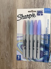 Lot Of 4 Sharpie Glam Pop Permanent Markers & Mystic Gems Set Of 5