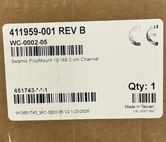 GCX Seismic Channel 19″ / 48.3CM WC-0002-05 BNIB Mounting Hardware Included