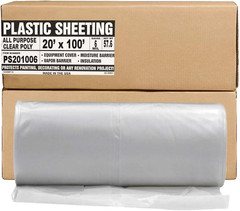 Black Plastic Sheeting – 10′ X 100′, 6 MIL Heavy Duty Gauge – Vapor and Moisture
