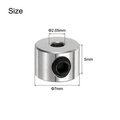 20pcs Set Screw Collars 2.05mm Bore Shaft Collars 7mm OD Drill Stop Collar