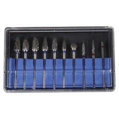 10 Pcs Dental Lab Tungsten Steel Carbide Burs Polishing Bur Drills HP 2.35mm