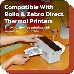 3″ x 1″ Direct Thermal Barcode Labels – 12 Rolls, 1300 Labels/Roll, Perforated,