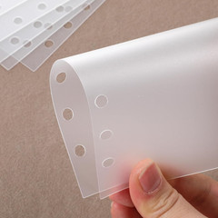 6 PCS A6 Dividers Clear Plastic Index Divider with Tabs, 6 Holes Planner Insets