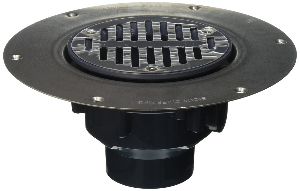 Soux Chief 822-2PS Halo Drain Adjustable Floor Drain Schlage 40 Hub Connection