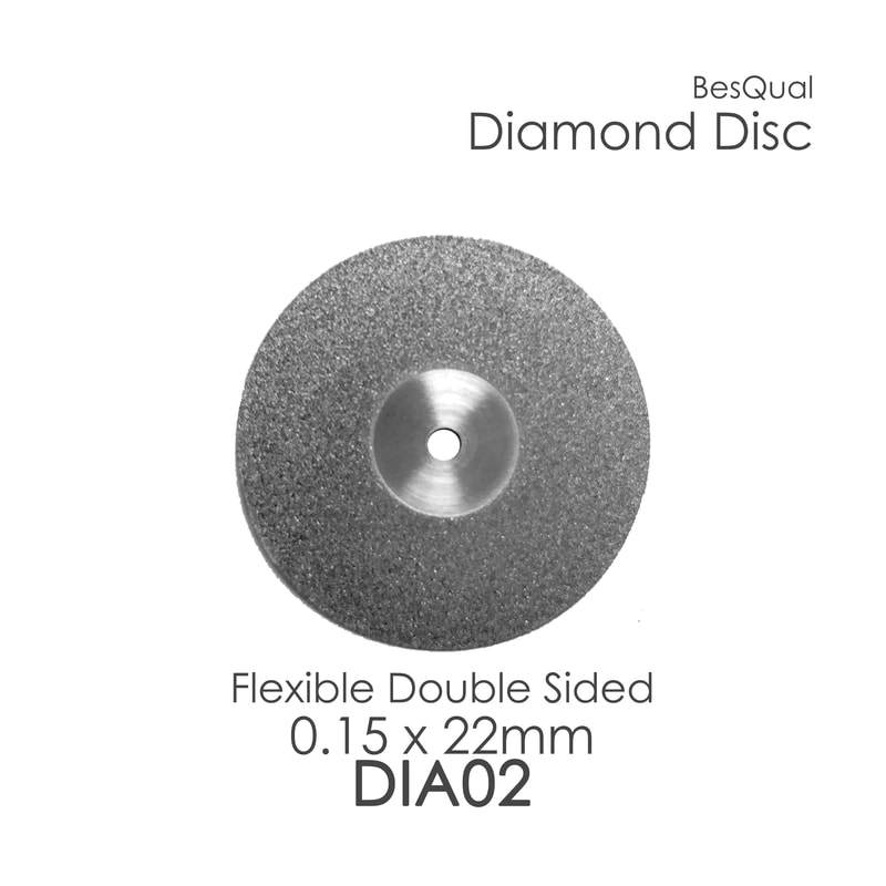 Dental Lab Diamond Disc #2 Double Sided 22mm x 0.15mm for porcelain