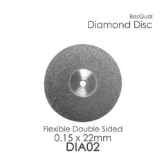 Dental Lab Diamond Disc #2 Double Sided 22mm x 0.15mm for porcelain