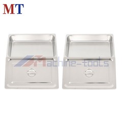 2-Pack Full Size Hotel Steam Table Pan with Lid 4 Inch Deep Stainless
