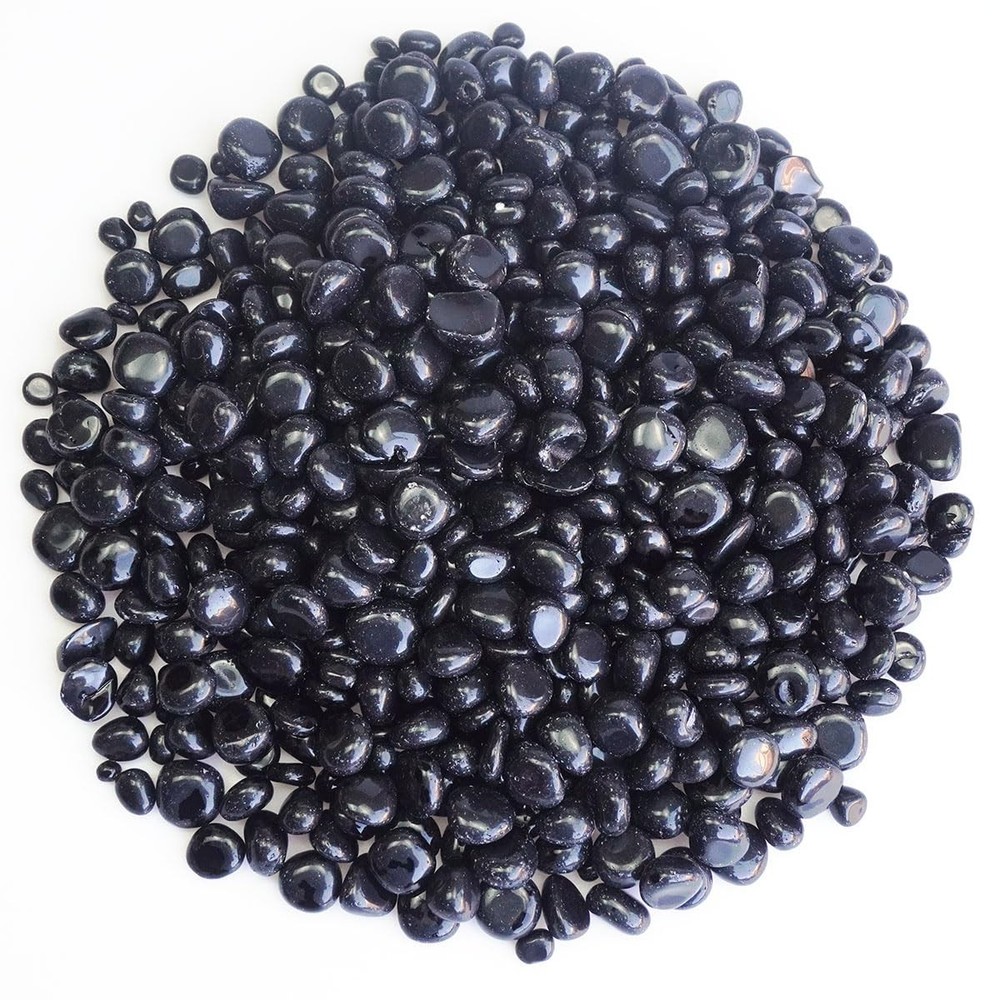 XMHOME 3 Pounds Black Obsidian Polished Stones Natural Tumbled Gemstones for…