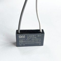 ‌CBB61 250V Motor Run Capacitor 2-Wire 1-30UF, Waterproof Bulk Stock