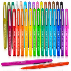 30 Colors Felt Tip Pens, 30 Pack, 0.7mm Premium Medium Fine Point, Felt Tip M…