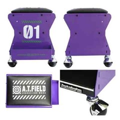 EVANGELION Motif Working Stool Soft Mat & Casters A.T.FIELD ECH521 EVA JAPAN NEW