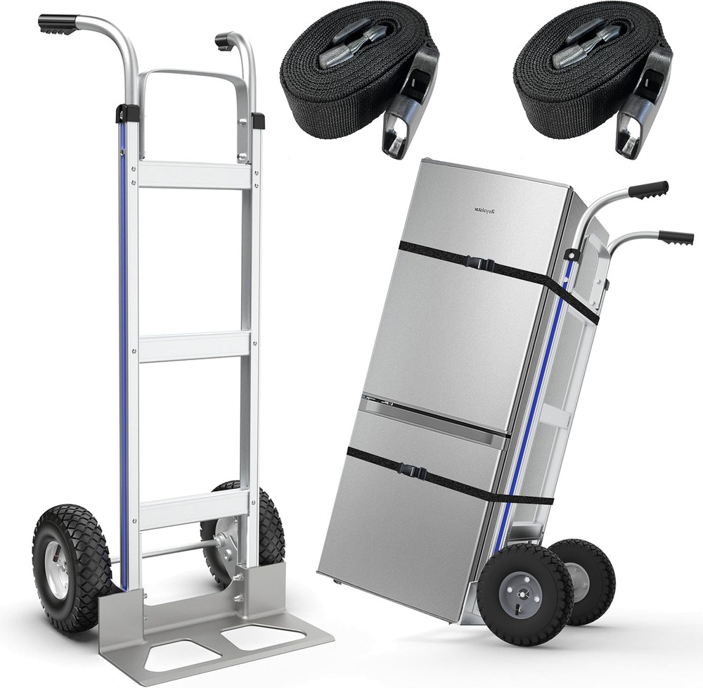 Heavy Duty 600Lb Capacity Hand Truck & Appliance Dolly for Equipment & Furniture