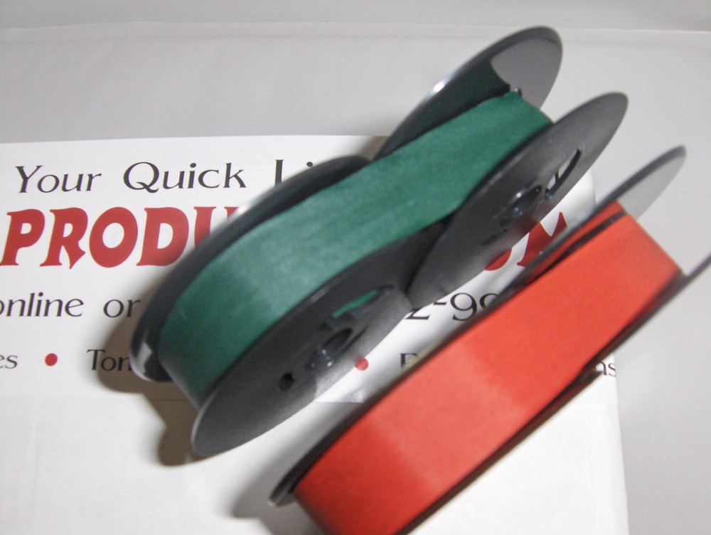 New Typewriter Ink for Royal Portable Typewriters – Red and Green Ribbon Pack