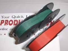 New Typewriter Ink for Royal Portable Typewriters – Red and Green Ribbon Pack