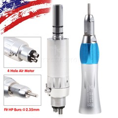 1-5 Dental Straight Nose cone & Air Motor 4Hole fit NSK Low Slow Speed Handpiece