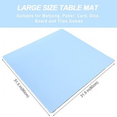 Mahjong Mat with Black Carrying Bag (Light Blue,31.5 inches), Anti Slip and N…