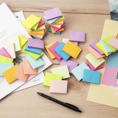 (50 Pads) Sticky Notes 1.5×2, 10 Colors Self Sticky Notes, Sticky Pads, Recyc…