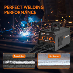 MIG Welder,2 in 1 Flux Core/Stick Welder,130Amp 110V Gasless MIG