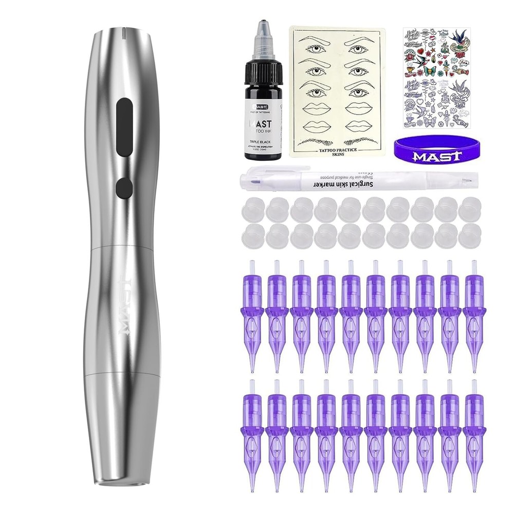 Mast Tattoo Kit P20 Wireless Tattoo Pen Machine Gun Kit QP-021C