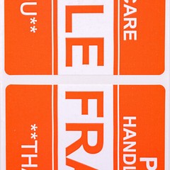 3 Rolls ; 500 Labels Per Roll 2×3 Pre-Printed FRAGILE HANDLE WITH CARE Labels