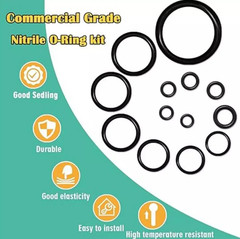 1020pcs Nitrile O-Ring Repair Kit Rubber Sealing Ring Assortment Set