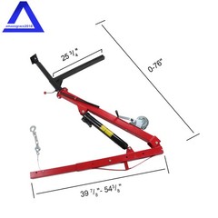 500 LBS Pickup Truck Hydraulic Dock Jib Engine Hoist Crane Mount Lift 2″ Hitch