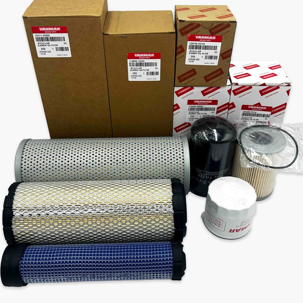 NEW Filter Kit For Takeuchi TB240 Compact Excavator w/Yanmar 4TNV88C Engine