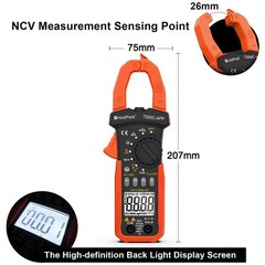 Bluetooth TRMS 4000 Counts Digital Clamp Meter Auto Range AC DC Amp Volt Ohm NCV
