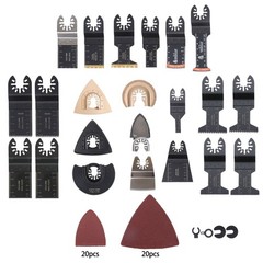 104 Pcs Multi Tool Blades Wood Metal Cutting and Sandpaper Oscillating Tool