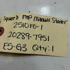 SQUARE D 2510FO1 Open Type Motor Starting Switch 16 A 277 V AC