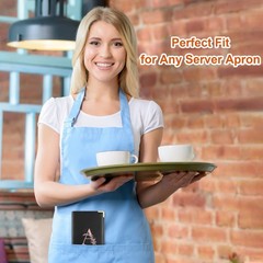 Server Books Alphabet Waitress Book Cute Waiter Book Zipper Pocket Leather A-Z