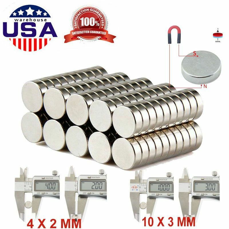 10-100pcs Super Strong N35 Round Disc Neodymium Mini Fridge Magnets Rare Earth