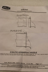 Zurn Z199-PVC – Bolt-On Downspout Nozzle for 4 Inch Pipe, Spout Only – Brass