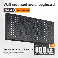 4 Pack Metal Pegboard Panels 24″ x 12″ Heavy Duty Steel Pegboard Wall Organizer